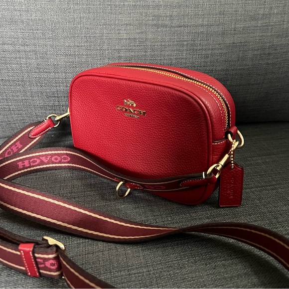 NWT COACH CAMERA CROSSBODY BAG FANNY PACK PURSE LEATHER